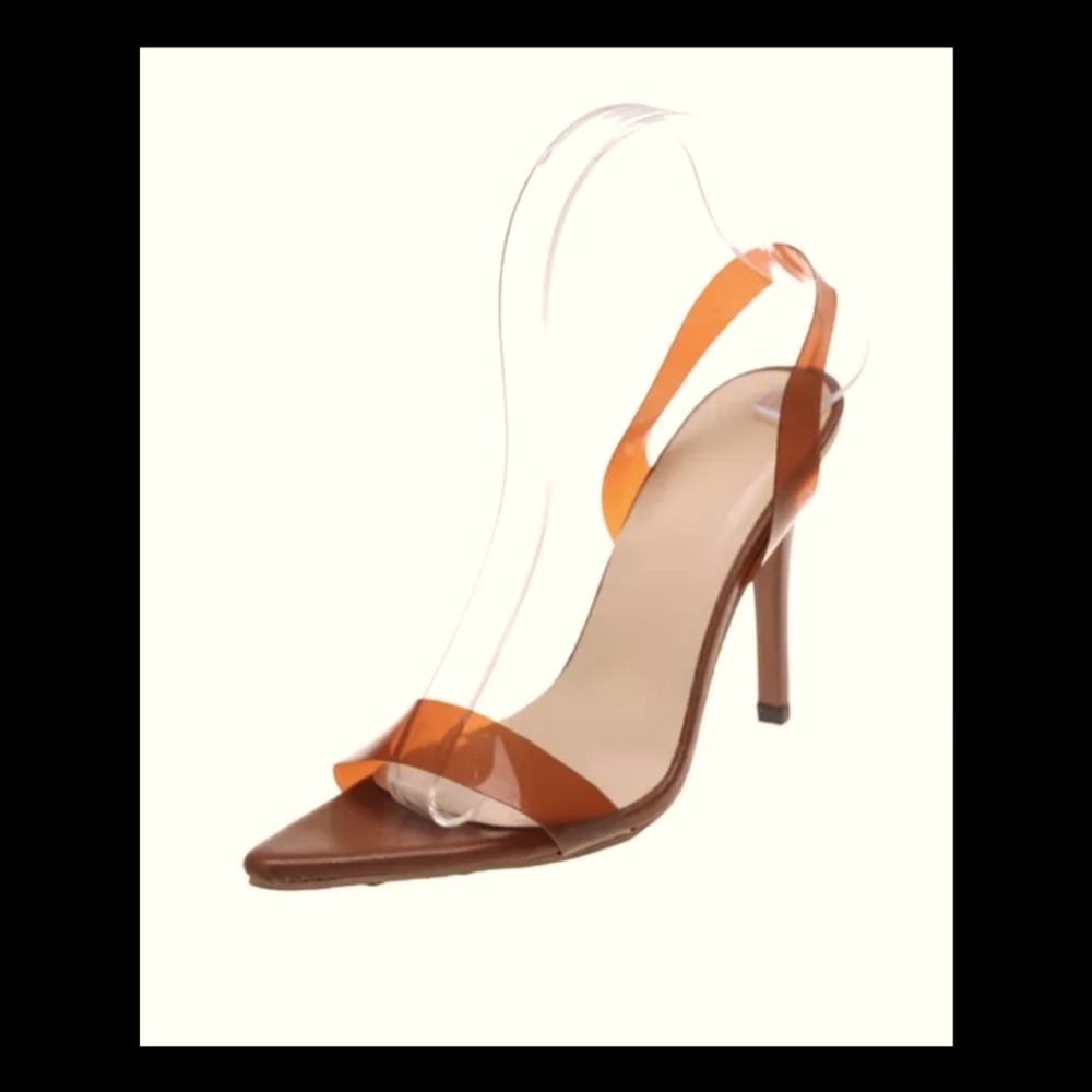 Brown clear heel